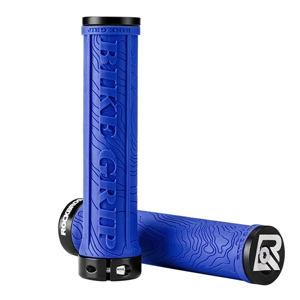 ROCKBROS Велоспортные Горные велосипедные резиновые накладки с замочком противоскользящие украшения заглушка для руля бар ленты велосипедные аксессуары - Цвет: blue