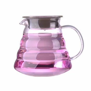 

1 pc Glass V60 Coffee Dripper Style Server Kettle Tea Pot Heat Resistant Glass 300ml & 600ml