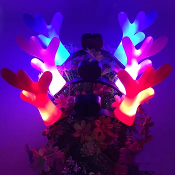 

Hot Se Christmas Hair Hoop Cartoon Antlers Oxhorn Xmas Gift for Children Christmas Ornament Cute Navidad Decorations 99