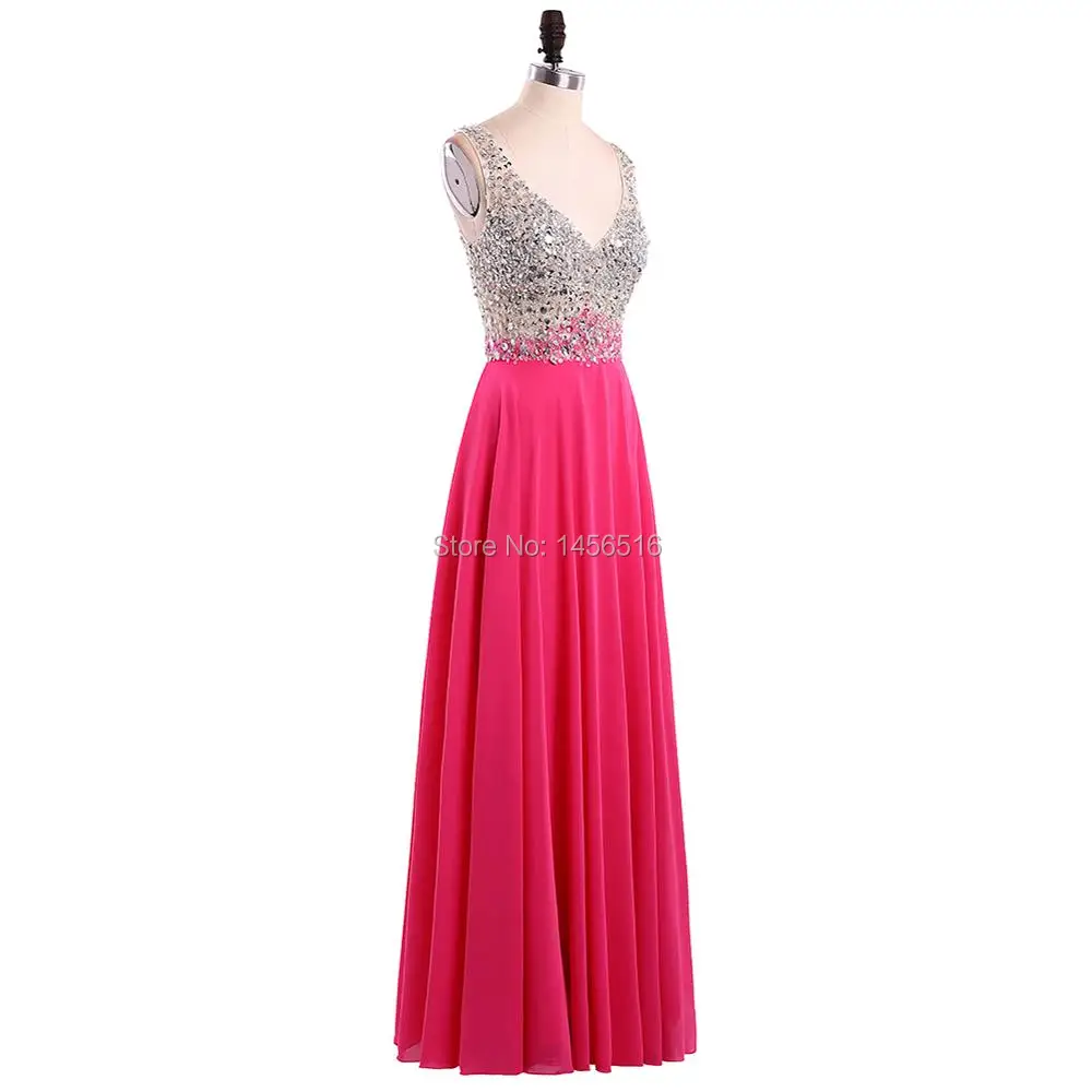 2019 New V-Neck Evening Dress Long Party Gowns Formal Pageant Celebrity Long Dress Vestidos De Novia 09184W
