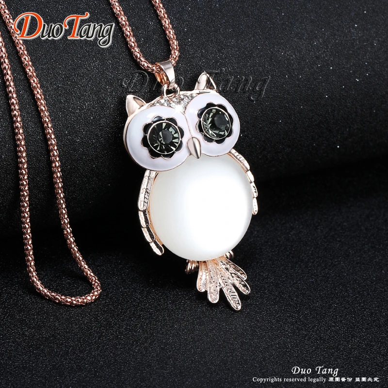 Buy New Trendy Chubby Owl Necklace Fashion Rhinestone