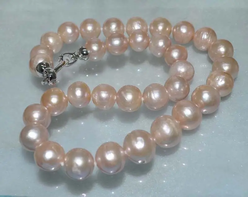 

Free shipping hot sale Women Bridal Wedding Jewelry >>GORGEOUS! Natural Rare Lavender 13.5mm round KASUMI pearl Necklace J9108