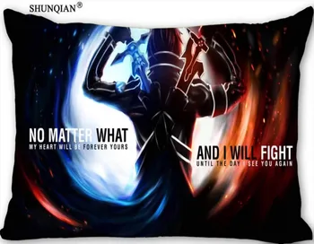 

Hot Nice Sword Art Online Rectangle Pillowcase Zipper Wedding Custom Pillow Case For Bedroom Pillow Cover(two sides) 17-12.29