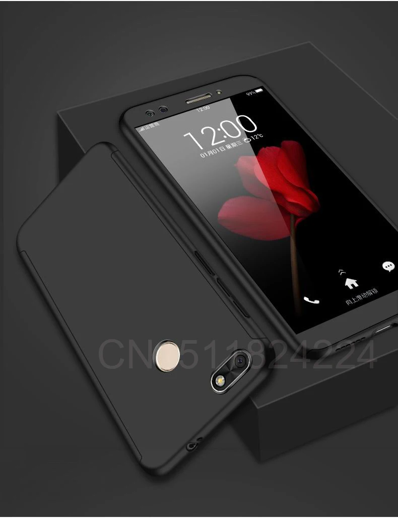 Nova Lite 2017 360 Full Protective Phone Case For Huawei Y6 Pro 2017 Case For Huawei P9 Lite Mini Cover SLA-L22 Tempered Glass  (6)