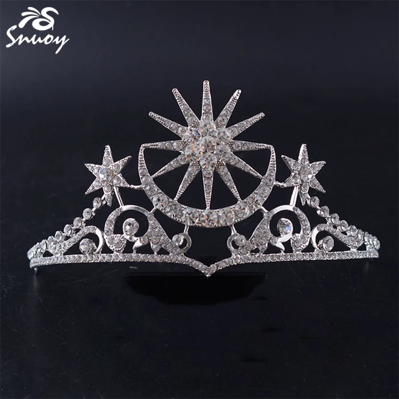 

Snuoy Gold/Silver Retro Tiara Crowns King/Queen European Tiaras Crown Medieval Hair Accessories 2018 Trendy Hair Jewelry 3 style