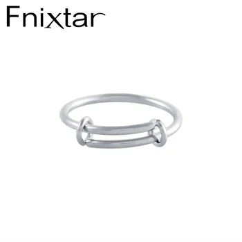 

Fnixtar Simple Stainless Steel Expandable Adjustable Wire Charm Ring for Women Men Gift Thickness 1.6mm 10 Piece/lot