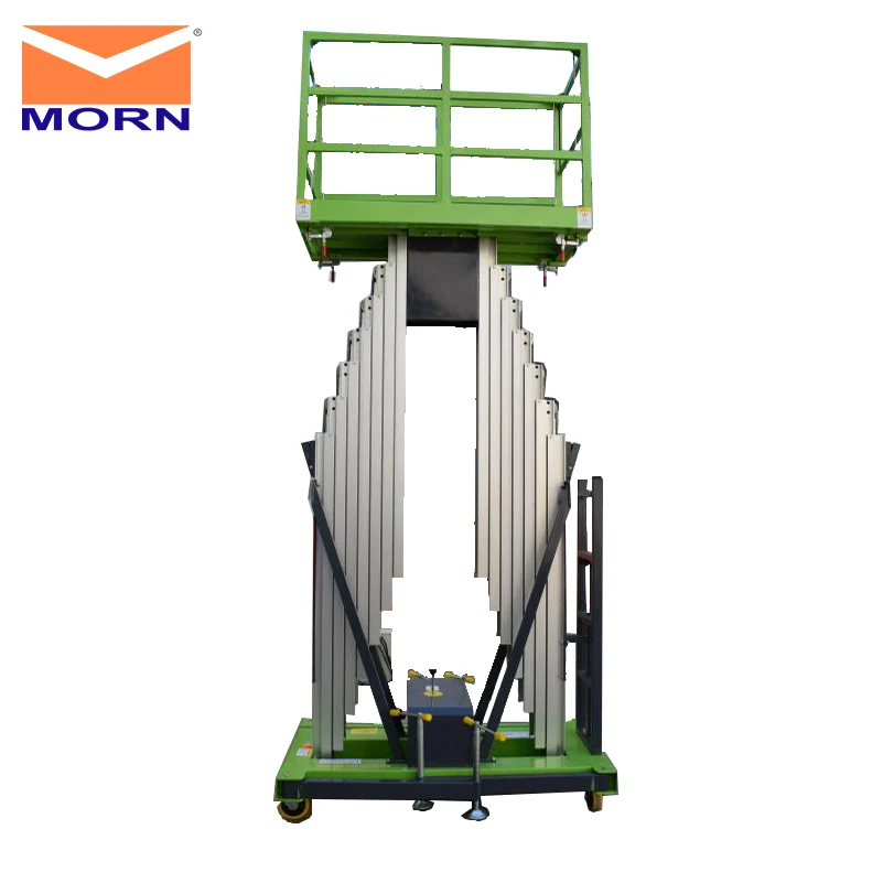 ATM0.2-4 Aluminum alloy lift double mast AC and DC power mobile trailer hydraulic towed manual person | Инструменты