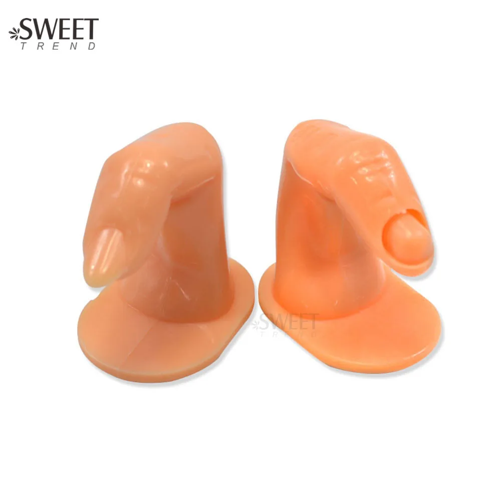 

1pcs Useful Plastic Fake Fingers Model Practice Training Nail Art False Nails Glue Acrylic Tips Display Tool NJ209