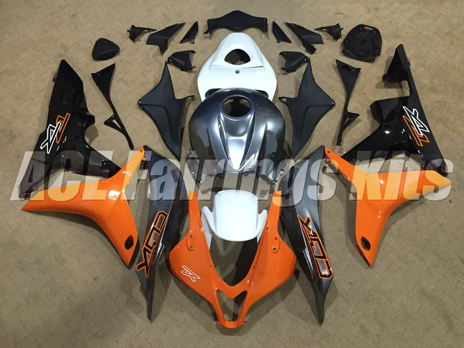 

New Injection mold Full Fairing kit Fit For Honda CBR600RR F5 2007 2008 07 08 600RR 600 ABS fairings Orange black white