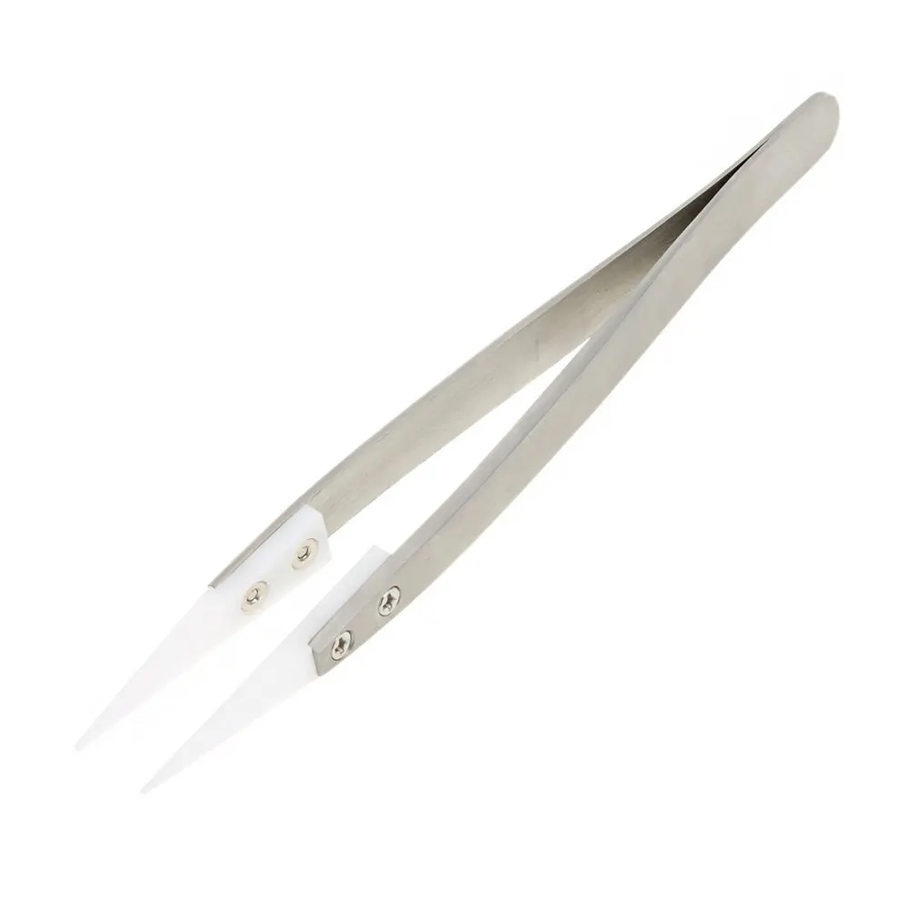 

EWS Ceramic tweezers with stainless steel handle Refractory Acid-resistant Pointed tweezers