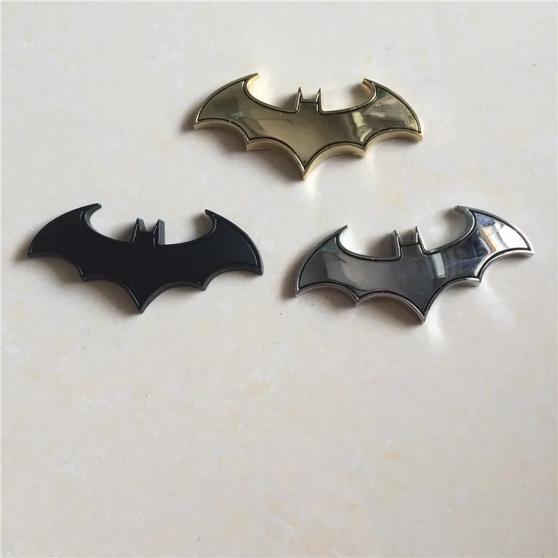 

10pcs black silver golden Bat 3D Chrome Metal Motorcycle Auto Car Logo Sticker Emblem Badge Tail Decals