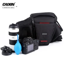 CADeN DSLR Camera Waist Bag Packs Photo Video Black Sling Shoulder Cross Bags Protective Carry Case for Canon Nikon Sony K3