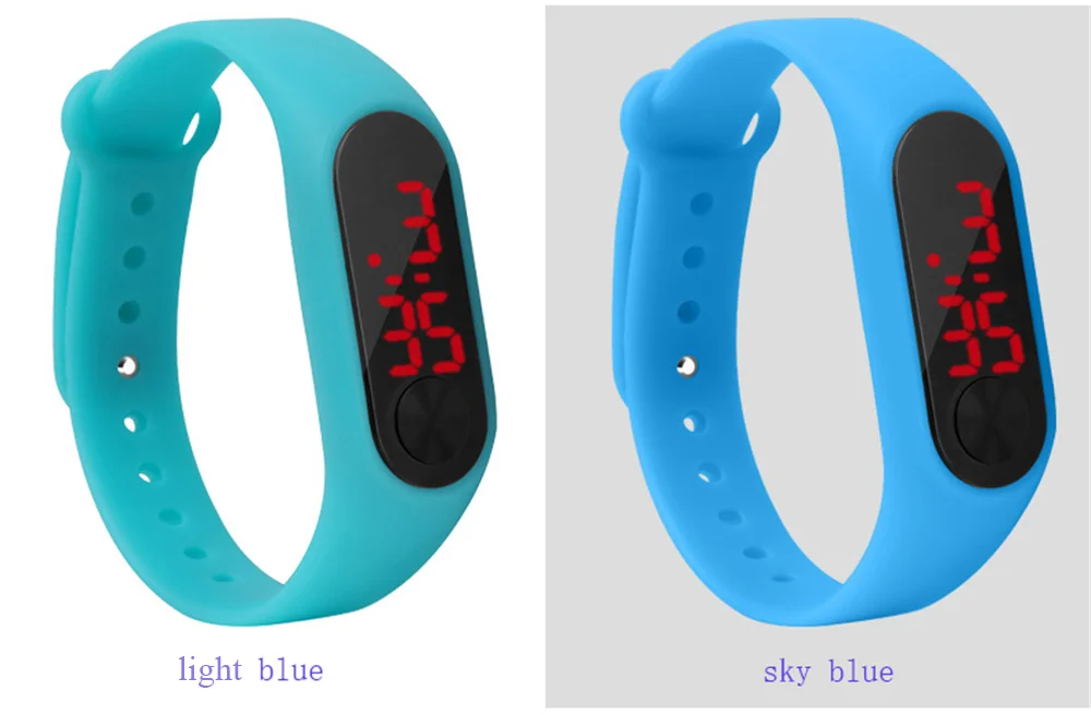 Children's Watches LED Digital Wrist Watch Kids Outdoor Sports Watch Candy Color Boys Girls Electronic Date Clock Birthday Gifts