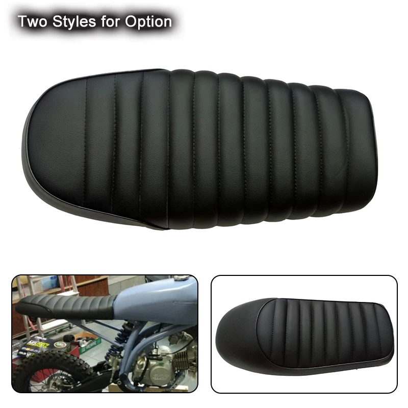 2 Styles Black Modified Motorcycle Retro Saddle Seat Cafe Racer CB125 CB450 CB200 CB350 CB500 CB750 SR400 SR500 CL100 100% Brand (7)