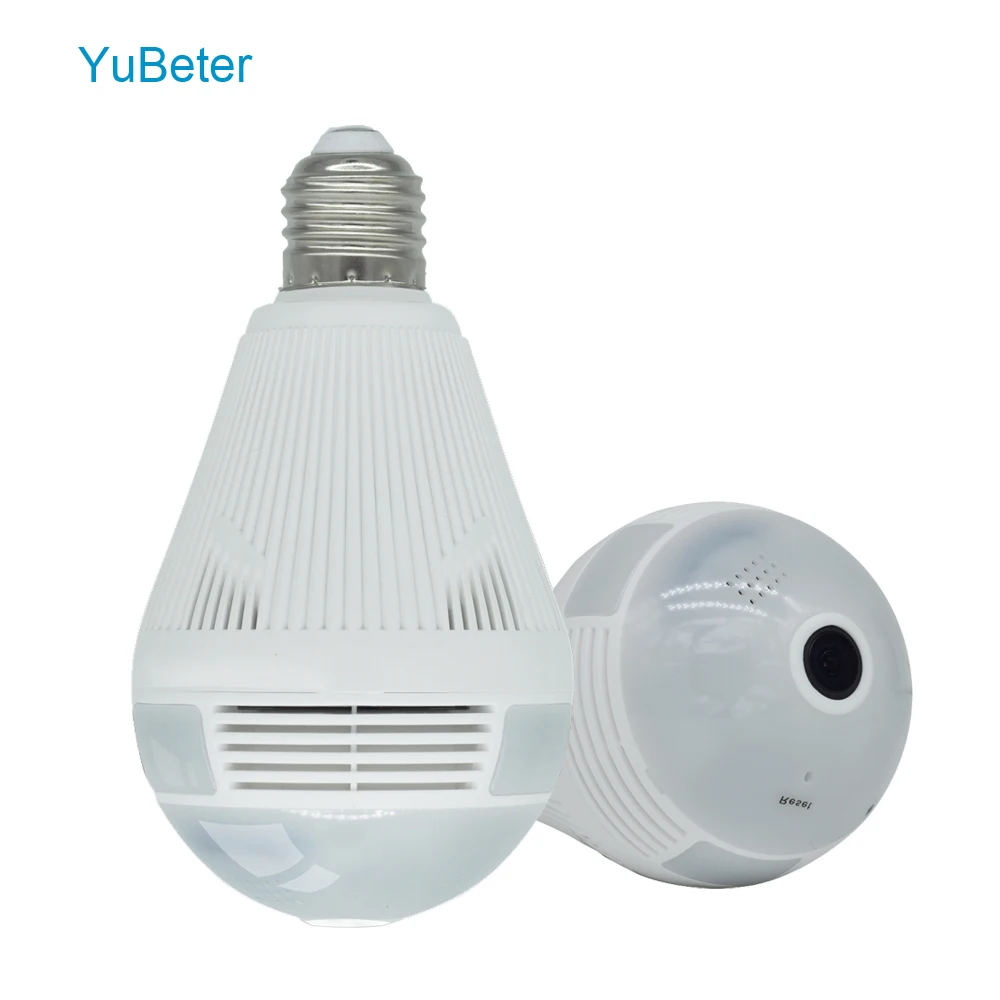 

YuBeter Wifi Panoramic Camera Bulb 360 Wireless IP Camera Lamp CCTV Home Security Video Surveillance Night Vision Two Way Audio