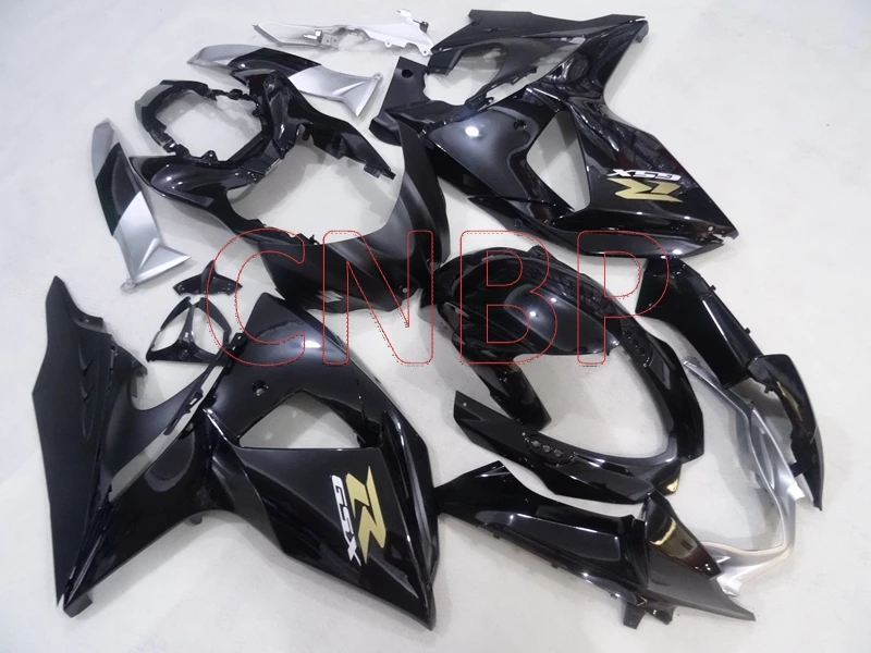 Набор для всего тела Suzuki GSXR1000 2009 - 2015 K9 черные серебряные пластиковые Обтекатели