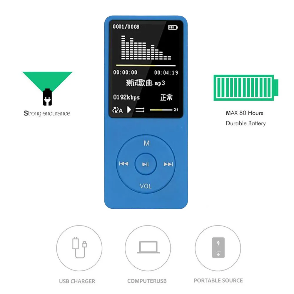 Новая мода портативный MP3 MP4 плеер 1,8 дюймов TFT lcd экран FM Радио Видео игры фильм Поддержка внешней памяти TF карта 10Aug 20