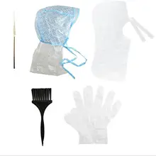 1 Набор Инструменты для окрашивания волос одноразовые перчатки Типпет шляпа колпачок кисти иглы для вязания крючком Профессиональный многоразовый салон раскраска парикмахерские