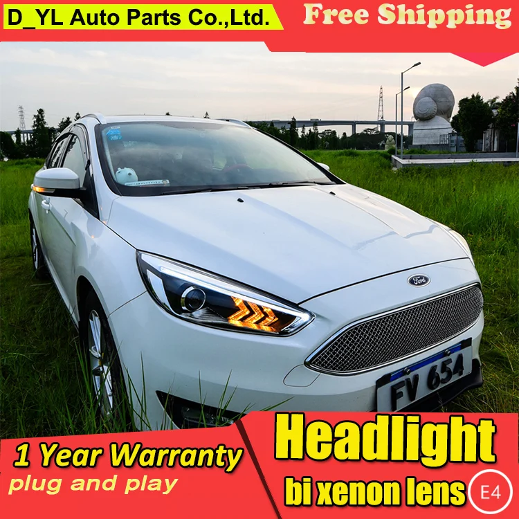 D_YL стайлинга автомобилей головной светильник s для Ford focus 2015 светодиодный