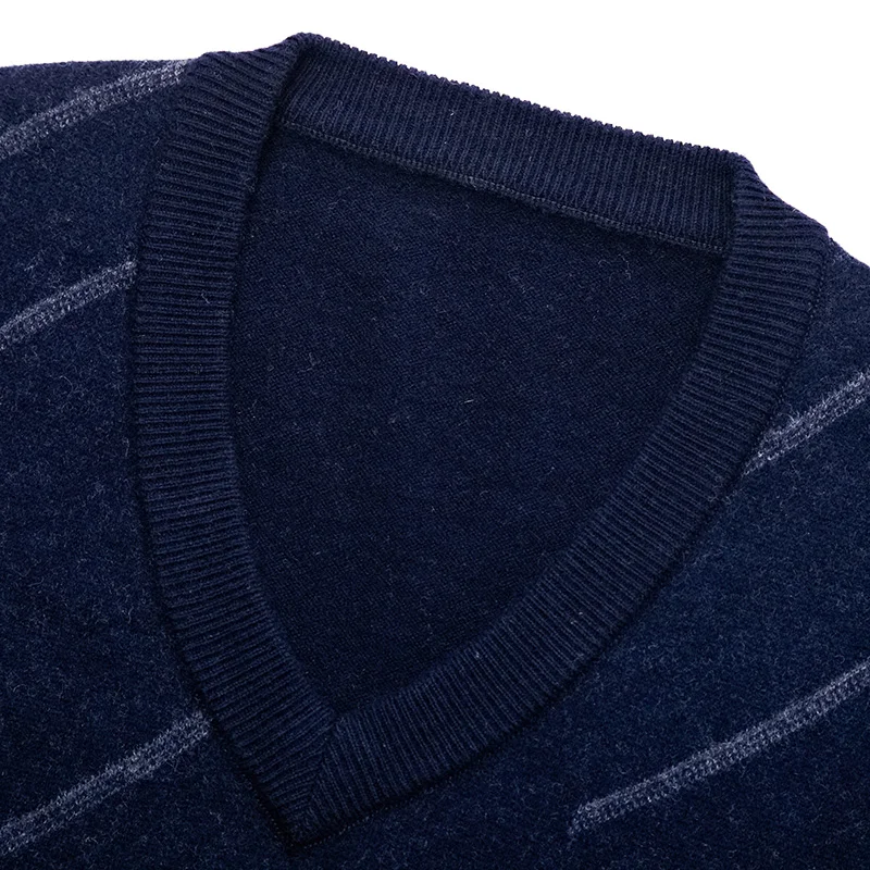 Мужской жилет, Однотонный свитер, повседневный стиль, шерсть, вязаный деловой мужской жилет без рукавов, геометрический полосатый жилет
