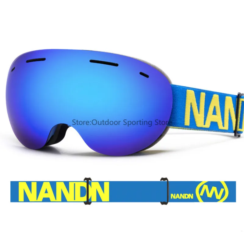 Мужские и женские лыжные очки, лыжные очки, без полей, двухслойные, UV400, анти-туман, большая Лыжная маска, очки для катания на лыжах, сноуборде