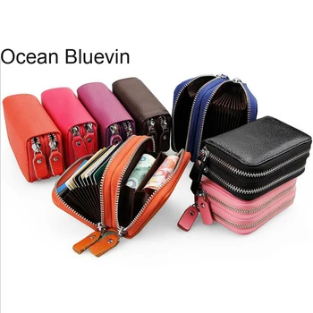 

OCEAN BLUEVIN RFID First Layer Leather Card Package Organ Korean Version Of The Card To Increase The Size Of The Card Package