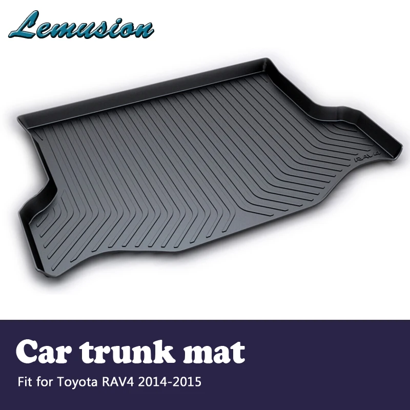 

1Set Car Cargo rear trunk mat For Toyota RAV4 2014 2015 Car-styling Boot Liner Tray Waterproof carpet Anti-slip mat Accessories
