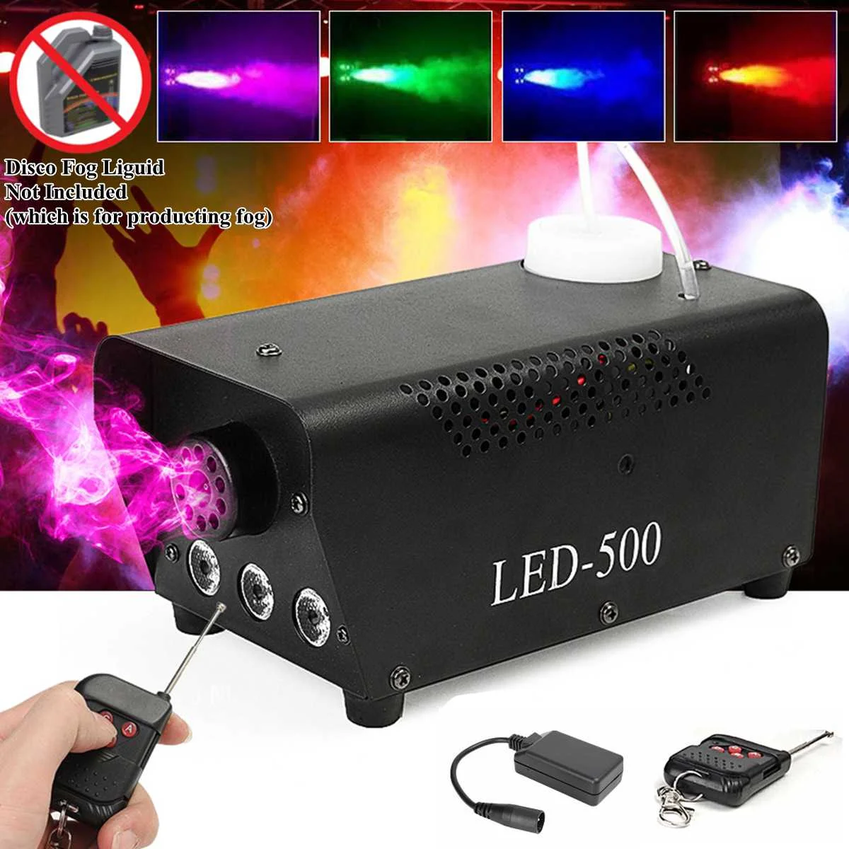 500 Вт противотуманная/дымовая машина с дистанционным RGB светодиодный DJ Thrower DJ вечерние Семейные шары досуг освещение для вечеринок дымовая метка