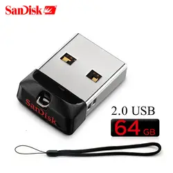 SanDisk Оригинал USB 2,0 CZ33 мини USB флэш-накопитель металлический накопитель 64 ГБ 8 ГБ 16 ГБ 32 ГБ карта памяти флешка