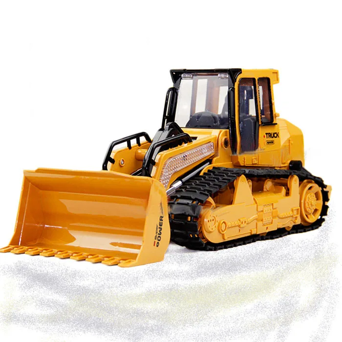 New 6 Channel Remote Control Large Size Simulation Bulldozer 4 Wheel