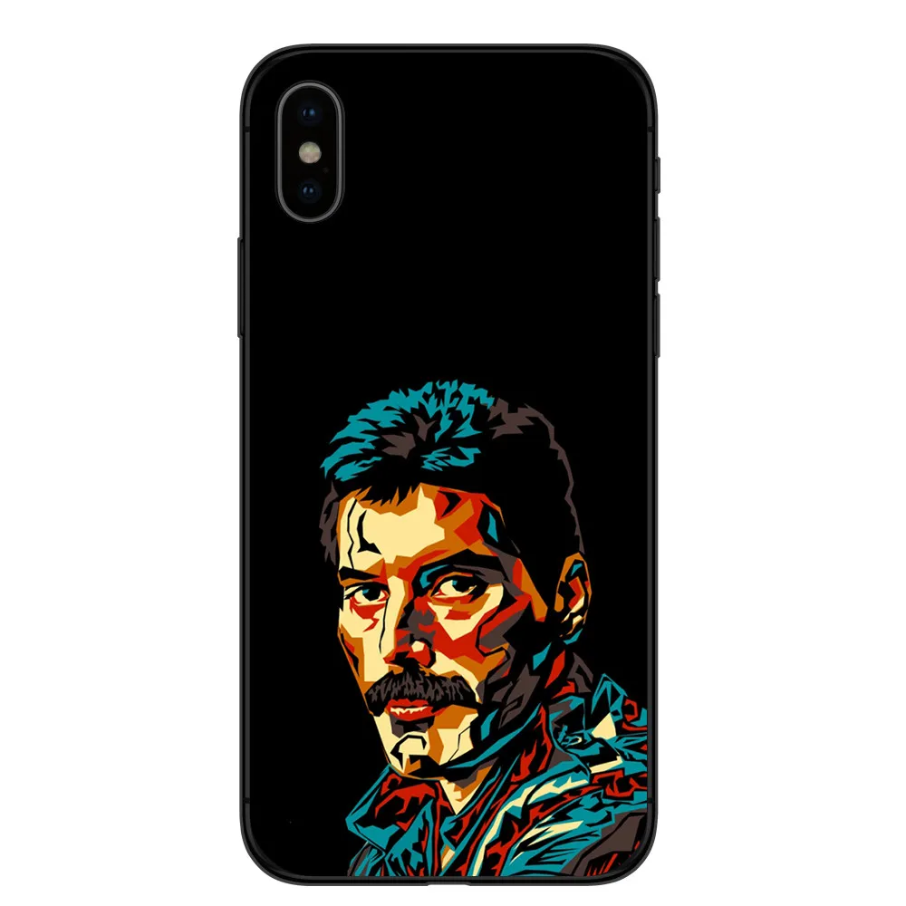 KACKYFUL чехол для телефона для Coque iPhone X XR XS Max 8 8Plus 7 7Plus 6 6S Plus 5S SE Фредди Меркури Queen band Мягкий силиконовый чехол