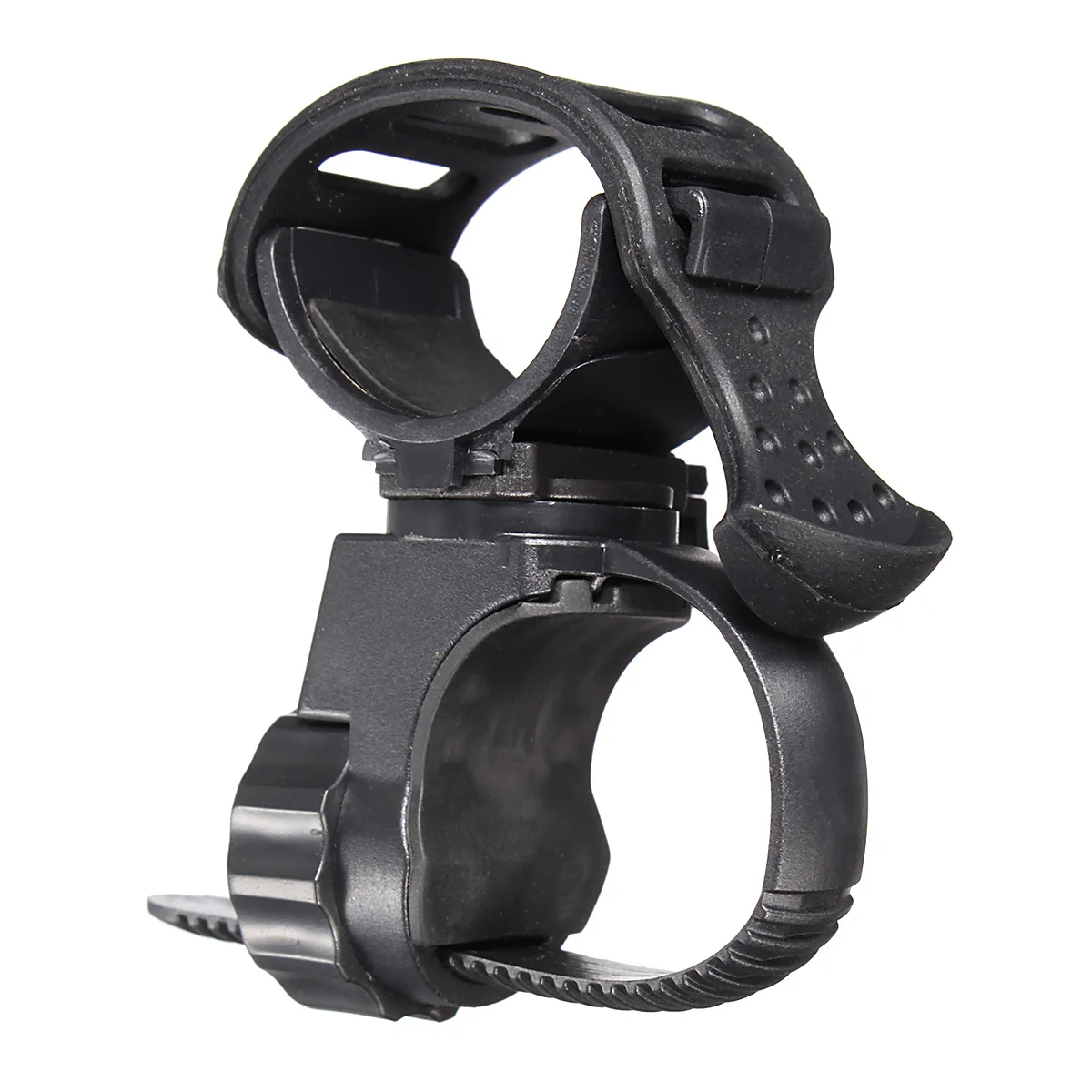 Black 360 Degree Bike Bicycle Flashlight Torch Mount Holder 1Pcs Clamp Clip Adjustable Light Lamp Holder Clip