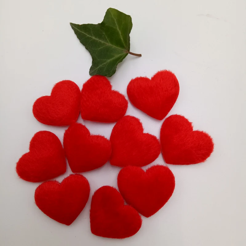 2.8cm red color heart shape applique 50pcs/lot garment appliques for