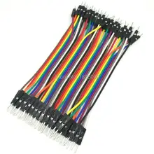 40 шт./лот, 10 см, 40 P, 2,54 мм, dupont кабель, перемычка, dupont линия для мужчин, dupont линия