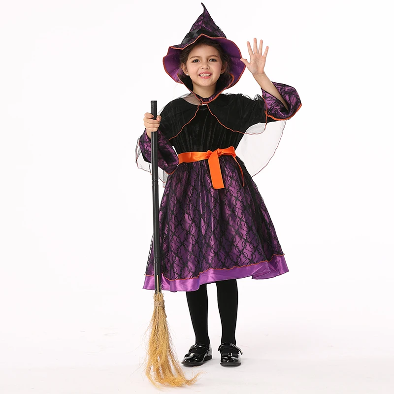 Children Halloween Costumes Kids Baby Girl Witch Cosplay Costume