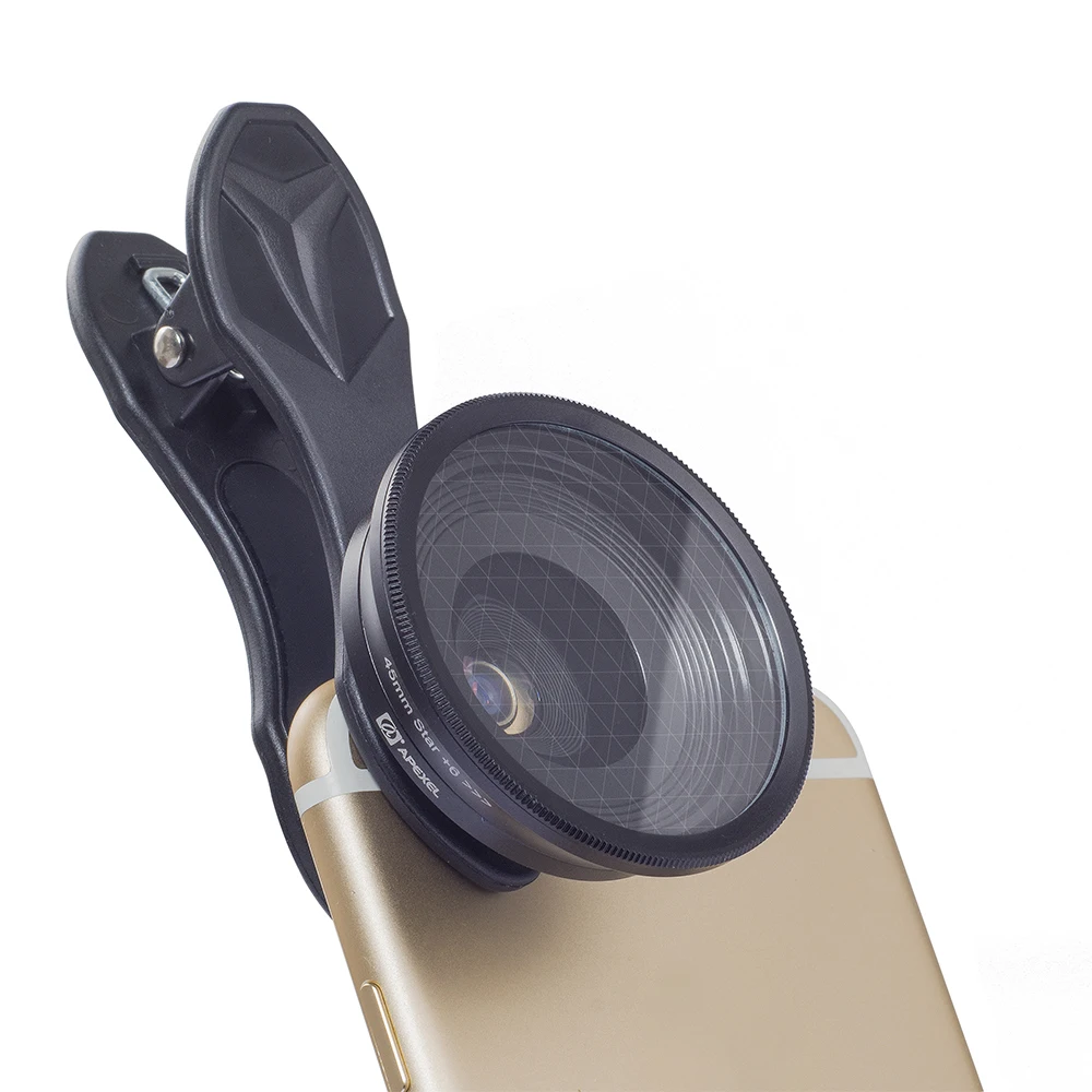 Apexel العدسات 25 ملليمتر سوبر ماكرو عدسة كاميرا الهاتف المحمول مع ستار تصفية التصوير الماكرو lentes لآيفون 6 6 ثانية 7 8 × سامسونج