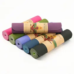 Двойной TPE tapis yoga mat 6 мм для фитнеса похудеть и упражнения Нескользящие pad коврики тренажерный зал мат