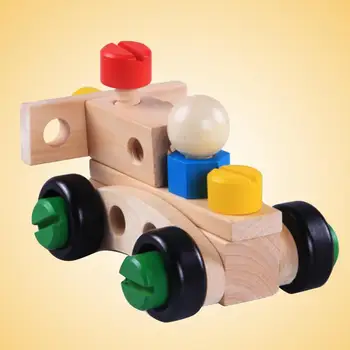 

Wooden Assembly Screw Blocks Vehicle Nut Car Baby Educational Toy Children 30Pcs