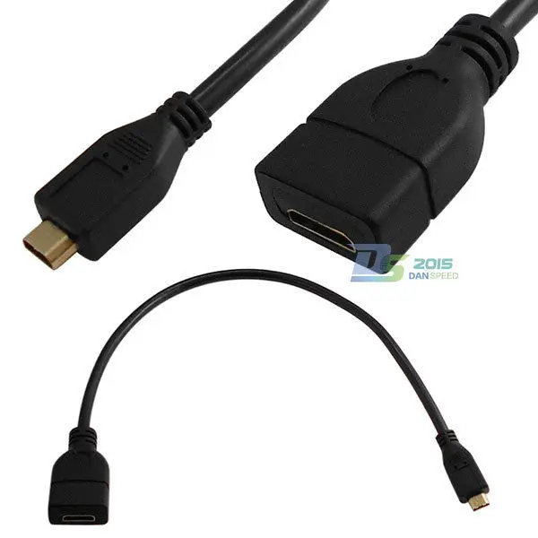 Danspeed 30 см Micro HDMI Женский к Mini C женский кабель адаптер конвертер 1080 P HDTV