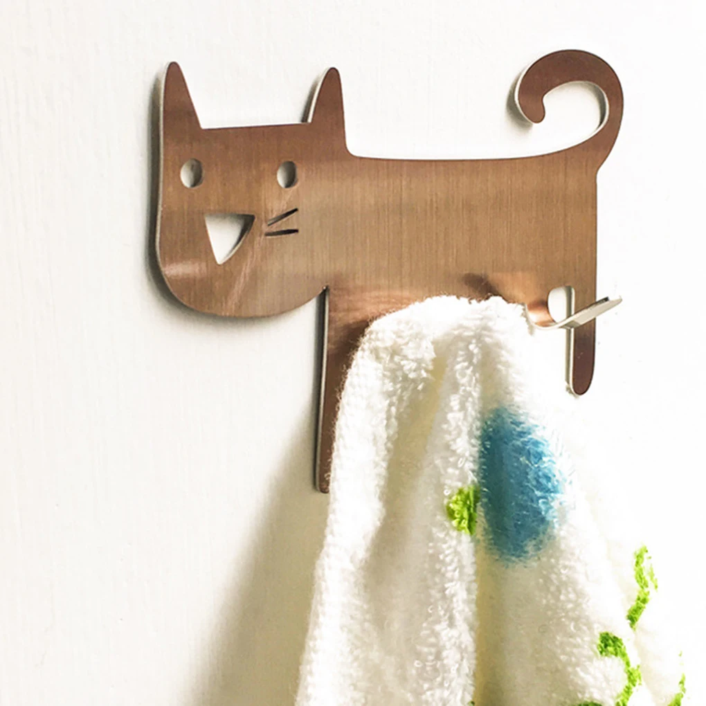 

Adorable Cartoon Cat Wall Hook Decorative Wall Towel Hanger Coat Bags Holder Useful Hooks For Hanging & Tidy 2019