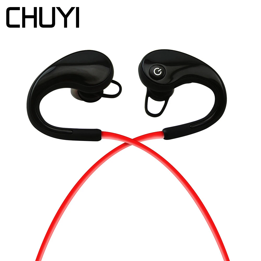 CHUYI Wireless Bluetooth Earphone Ear Hook Rechargeable Headset Sports Waterproof Earbuds With Mic For iPhone Samsung Huawei