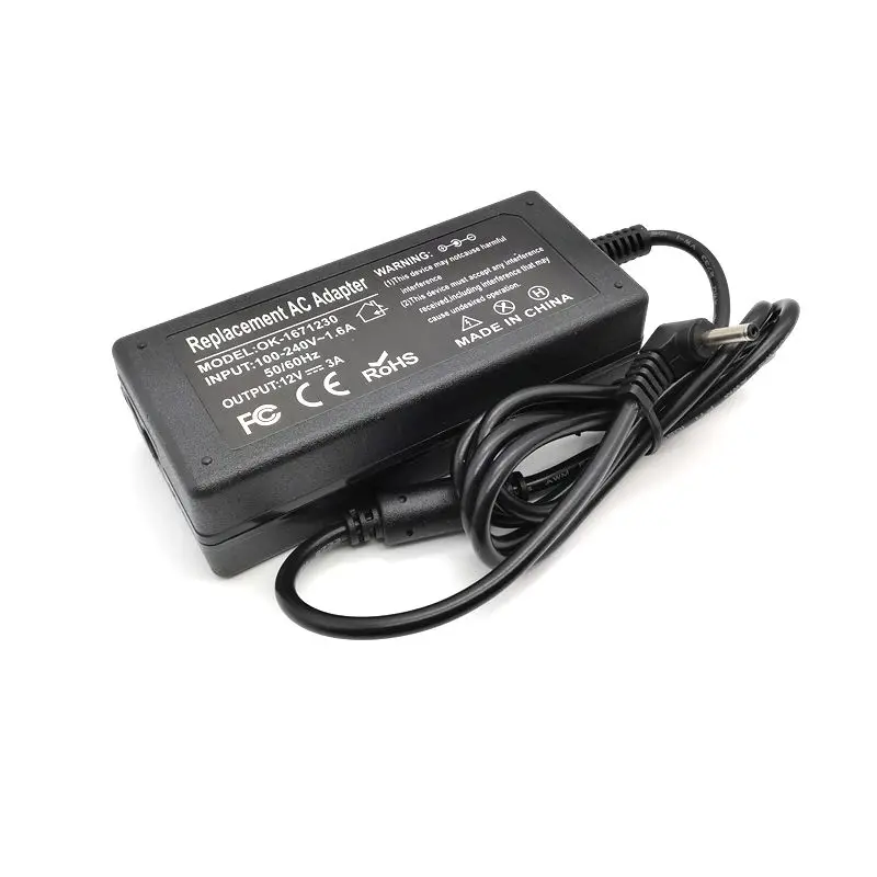 Laptop Charger AC 100-240V to DC 12V 3A 36W 3.5x1.35mm / 3.5*1.35mm Power Supply Adapter Replacement