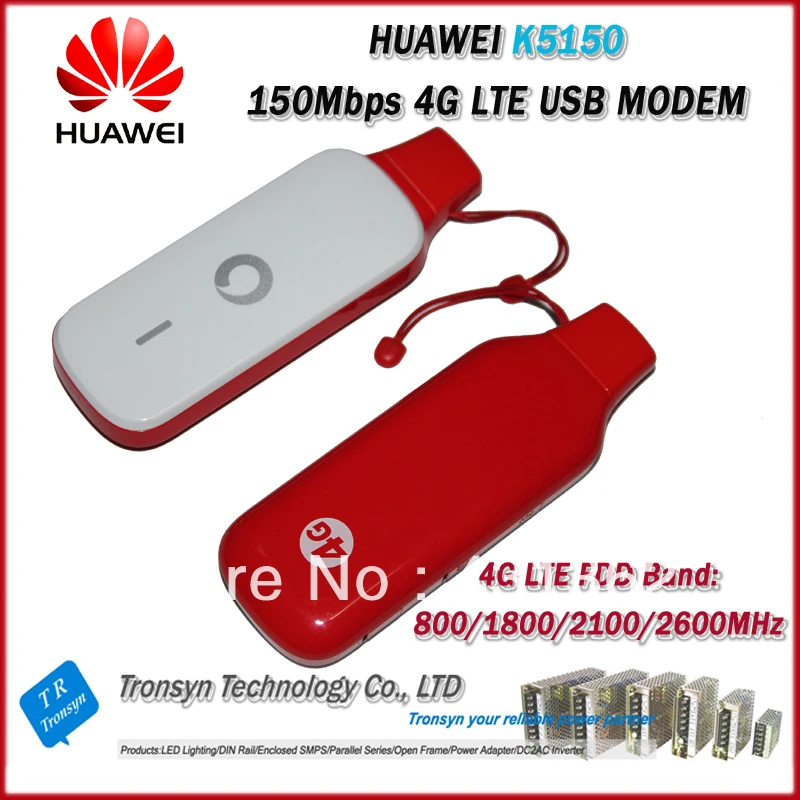 

Original Unlock 150Mbps HUAWEI K5150 4G LTE USB Modem And 4G USB Data Card Support LTE FDD 2600/2100/1800/900/DD800Mhz