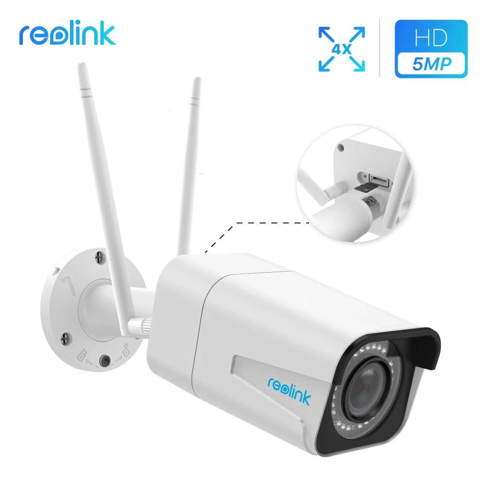 Reolink 5MP 4x Optical Zoom WiFi Camera SD Card Slot Night Vision 2560