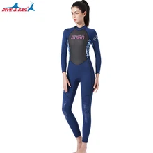 Гидрокостюм Женский полный 3 мм неопреновый серфинговый костюм Дайвинг Сноркелинг купальный комбинезон цельный мокрый костюм задний молния Камуфляжный купальник