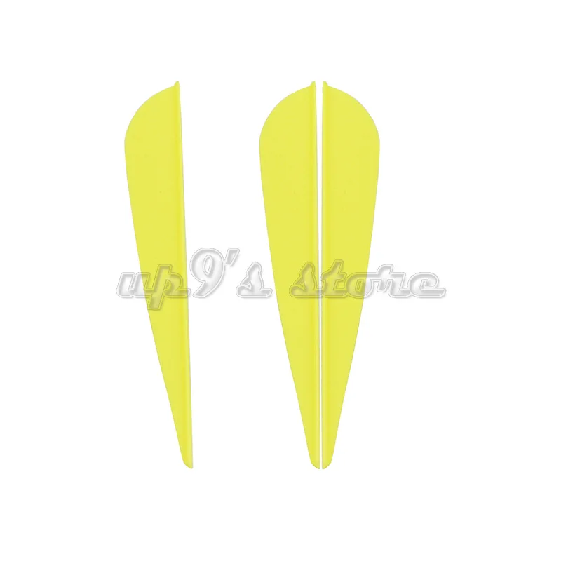100 Pcs 3 inch Plastic Arrow Vane Fletching for DIY Arrow Archery Bow Yellow