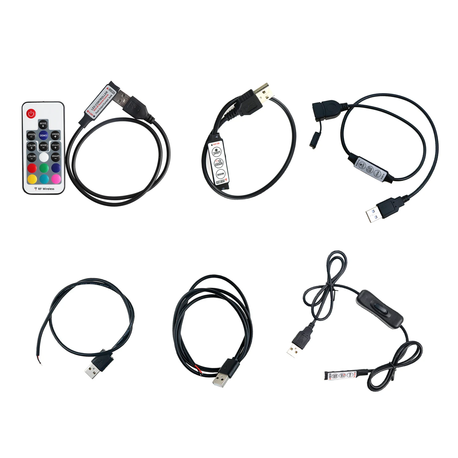 

DC 5V USB RBG Controller LED Dimmer Mini RF Remote Control Light Switch For 5050 3528 SMD RGB Led Strip Lamps JQ