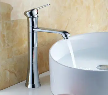 

New Design Tall Brass Basin Faucet Deck Mount Single Handle/hole Bathroom Countertop Mixer Taps bathroom accessories