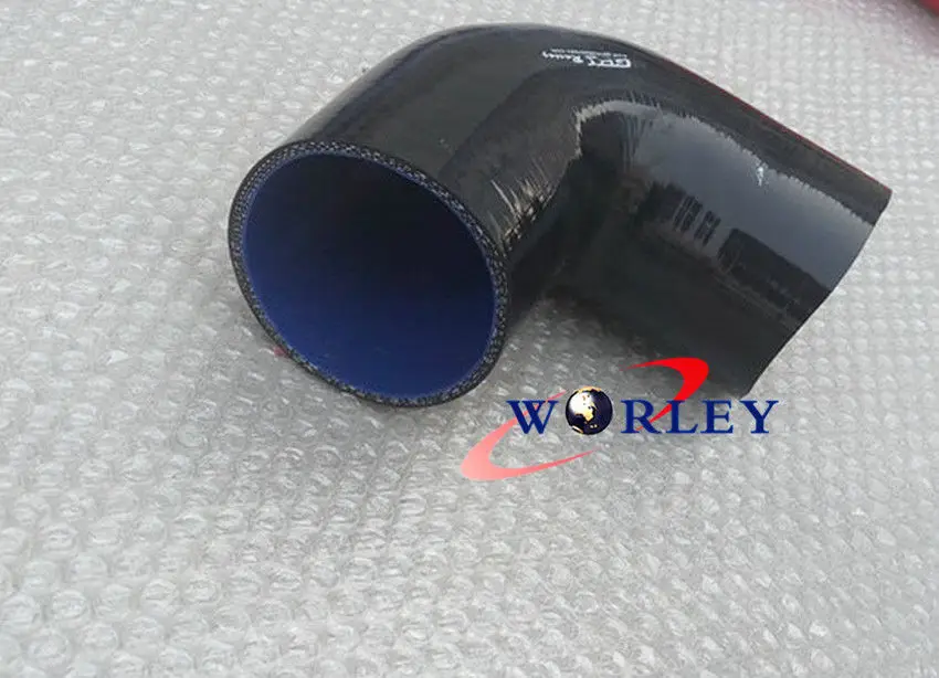 

Silicone 90 Degree Elbow Connector Joiner Turbo Hose Pipe ID 102mm 4" inch BLACK