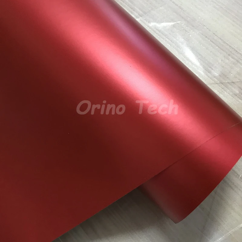 Red Satin Metallic Vinyl Film Wrap-1